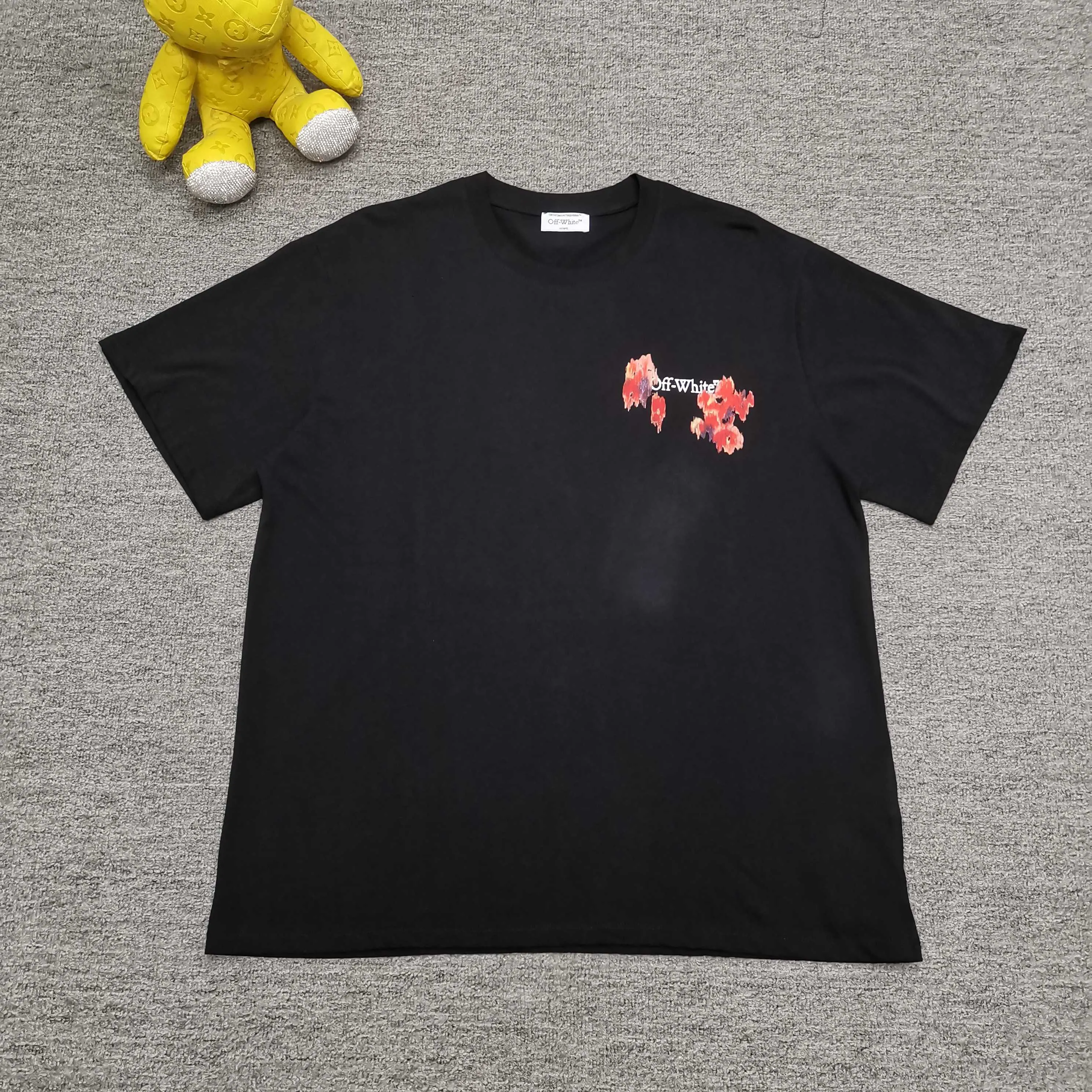 Top version ❤️off white new loose version painted arrow short-sleeved T-shirt Size: S M L XL Color: Black White P240